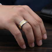 Men's Tungsten Carbide Wedding Band with Dragon Inlay-Black Diamonds New York