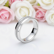 Men's Wedding Band Full-Eternity Diamond Ring-Black Diamonds New York