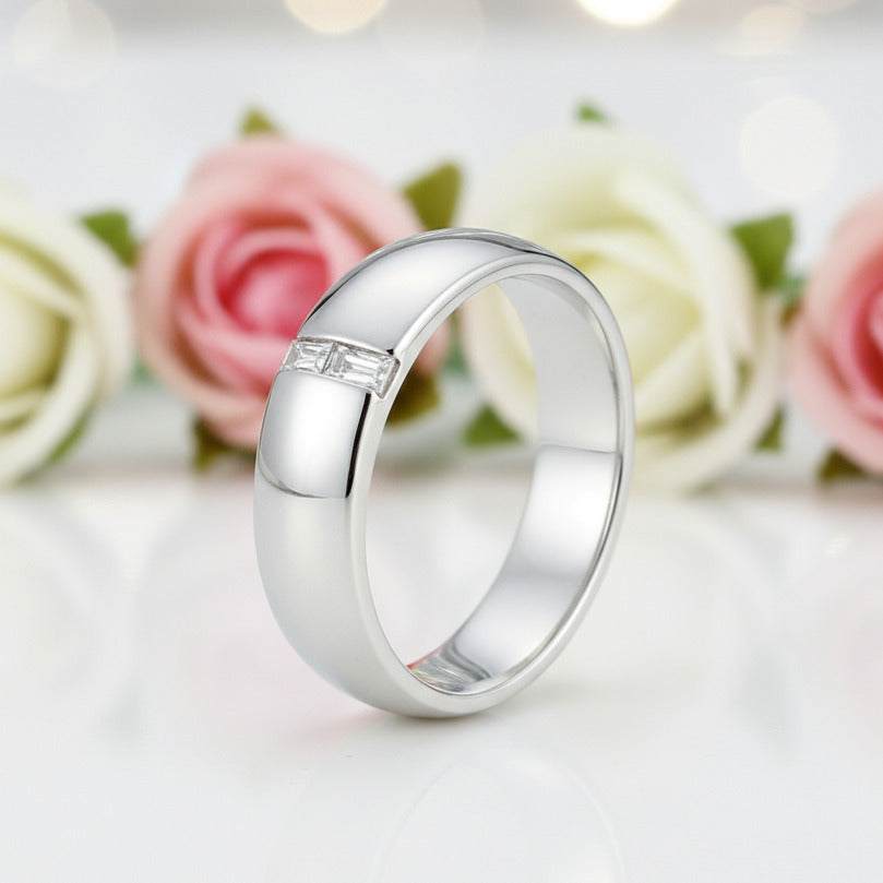 Emerald Cut Diamond Men's Wedding Band Ring-Black Diamonds New York