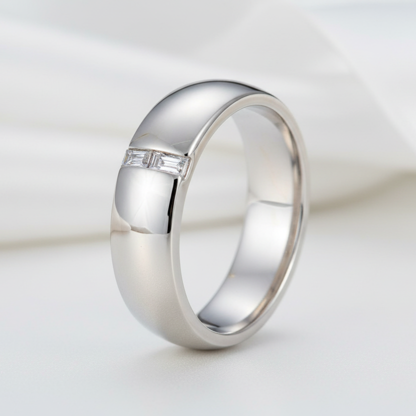 Men's Wedding Band Ring-Black Diamonds New York