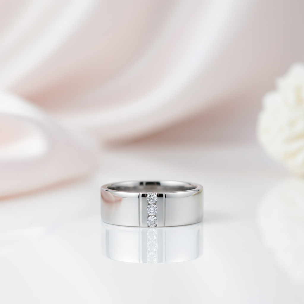 Men's Wedding Band Ring-Black Diamonds New York