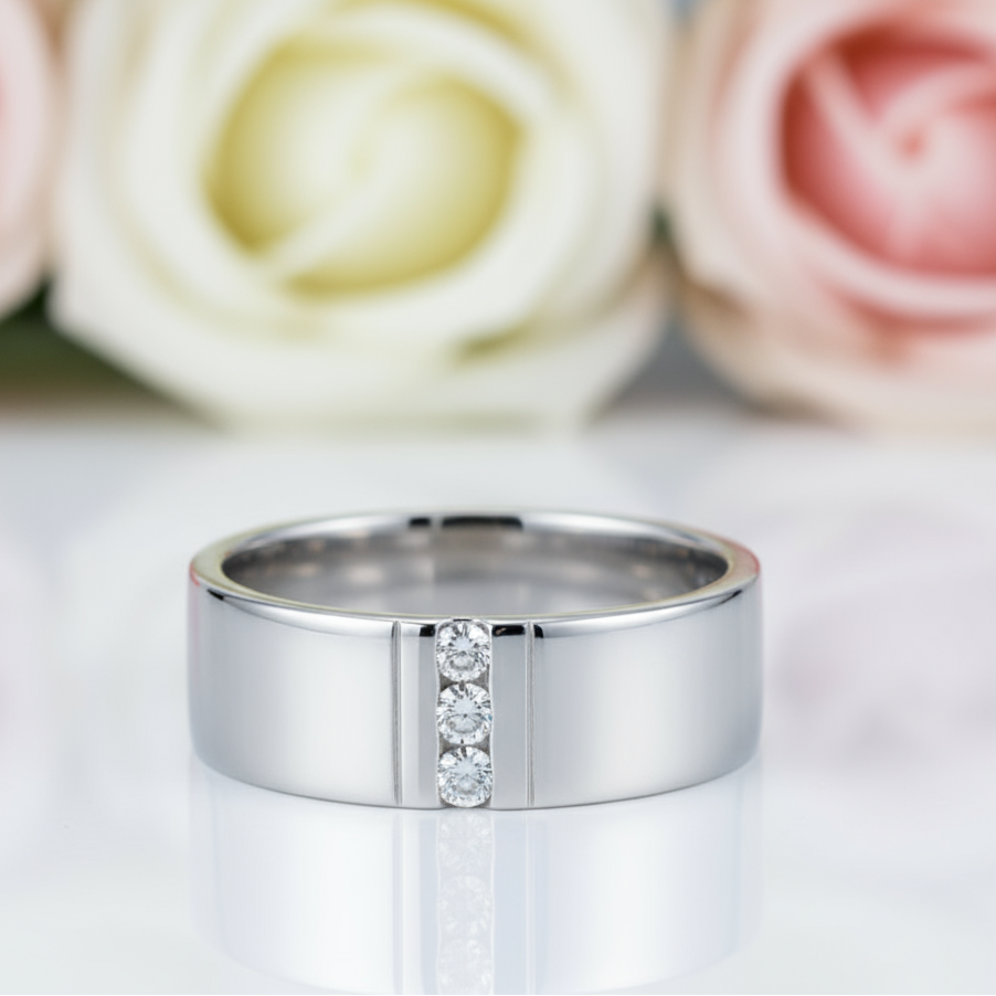 Men's Wedding Band Ring-Black Diamonds New York