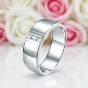 Men's Wedding Band Ring-Black Diamonds New York