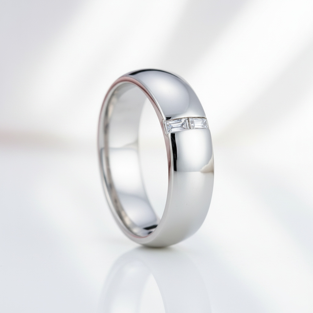 Emerald Cut Diamond Option Men's Wedding Band Ring-Black Diamonds New York