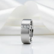 Men's Wedding Band Ring-Black Diamonds New York