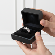 Men's Wedding Band Ring-Black Diamonds New York