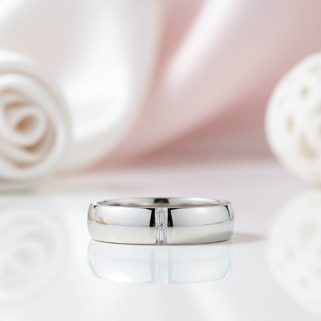 Emerald Cut Diamond Option Men's Wedding Band Ring-Black Diamonds New York
