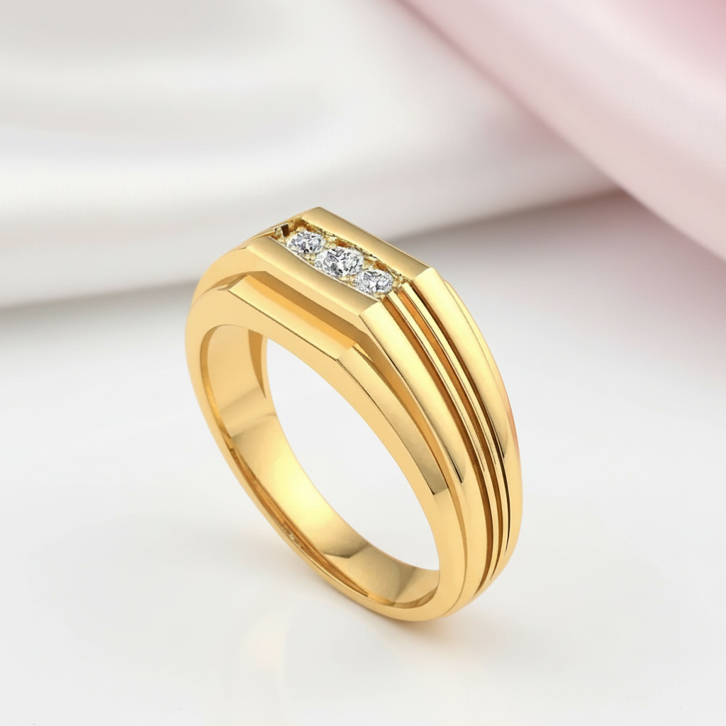 Men's Wedding Band With Created Sapphire-Black Diamonds New York