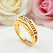 Men's Wedding Band With Created Sapphire-Black Diamonds New York