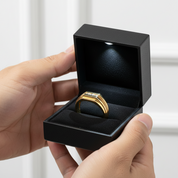 Men's Wedding Band With Created Sapphire-Black Diamonds New York