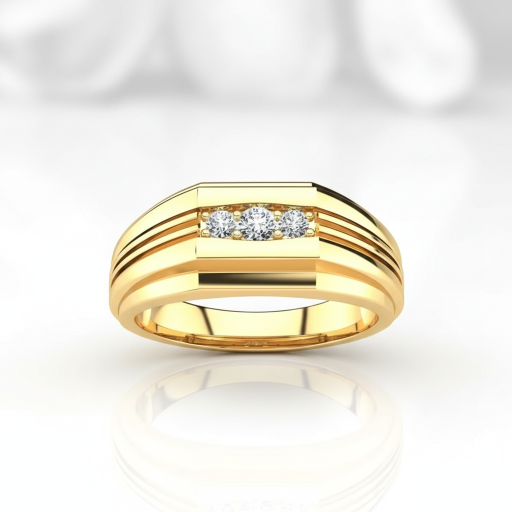 Men's Wedding Band With Created Sapphire-Black Diamonds New York