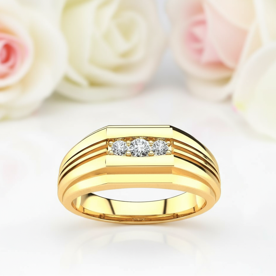 Men's Wedding Band With Created Sapphire-Black Diamonds New York