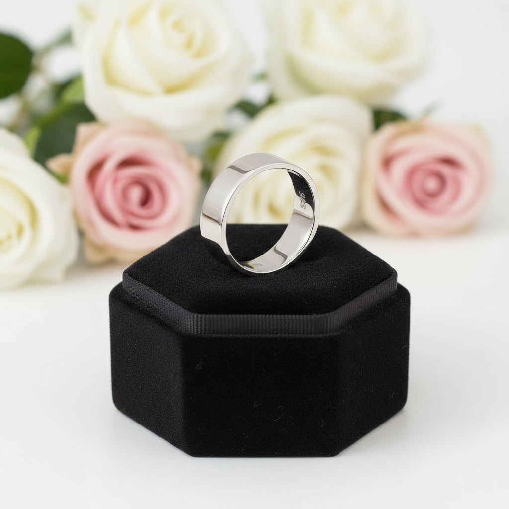 Classic Men's Wedding Ring Band-Black Diamonds New York