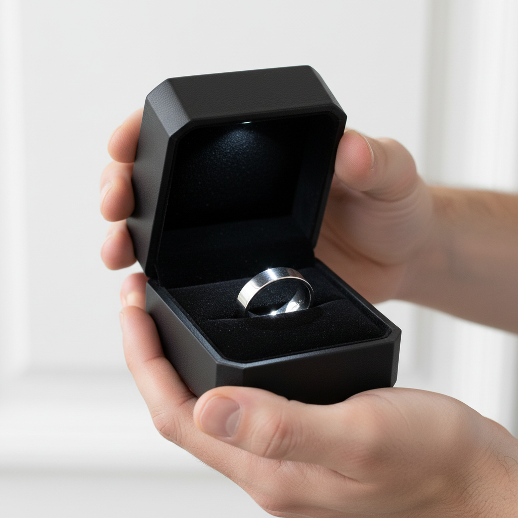 Classic Men's Wedding Ring Band-Black Diamonds New York
