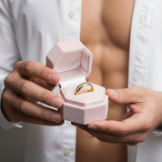 Men's Yellow Gold Titanium with Diamond Wedding Band-Black Diamonds New York