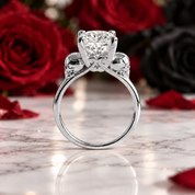 Micro-inlaid Diamond Option Rose Gold Skull Ring-Black Diamonds New York