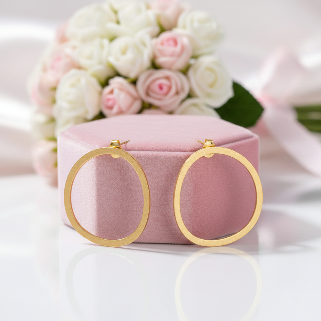 Minimalism Hoop Dangle Earrings-Black Diamonds New York