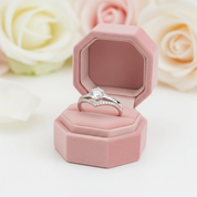 Minimalist 18k Round Cut Diamond Wedding Ring Set-Black Diamonds New York