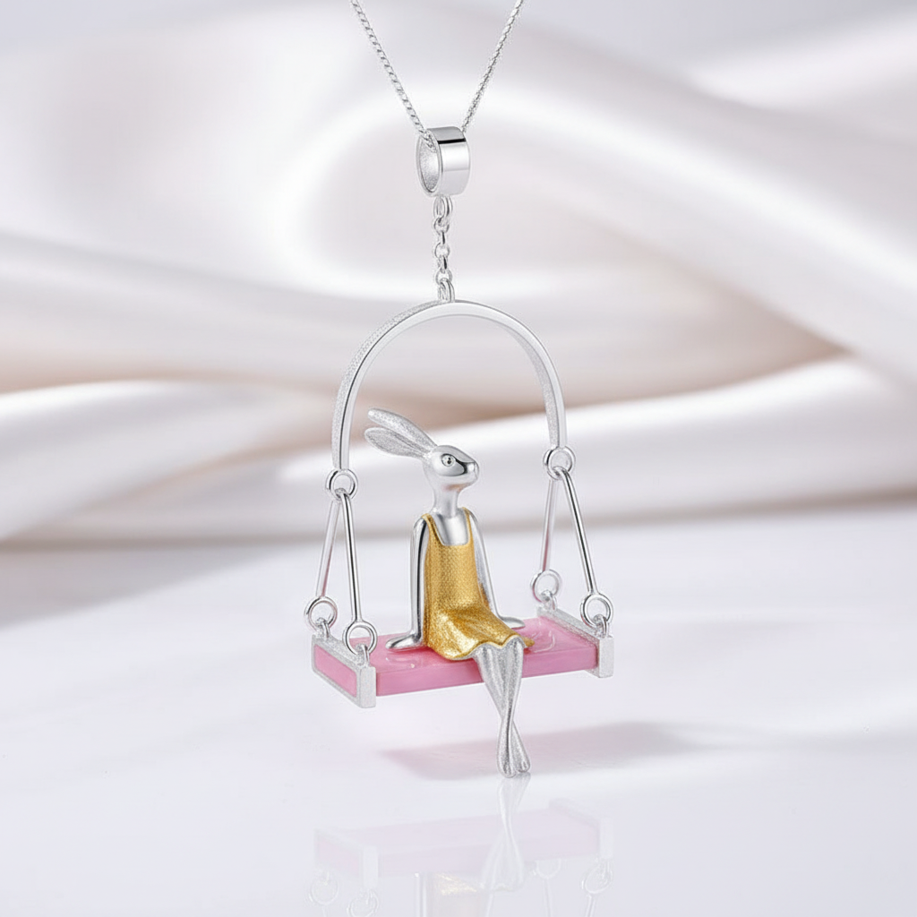 Miss Rabbit Pendant-Black Diamonds New York