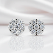 Diamond D Color Round Earrings-Black Diamonds New York