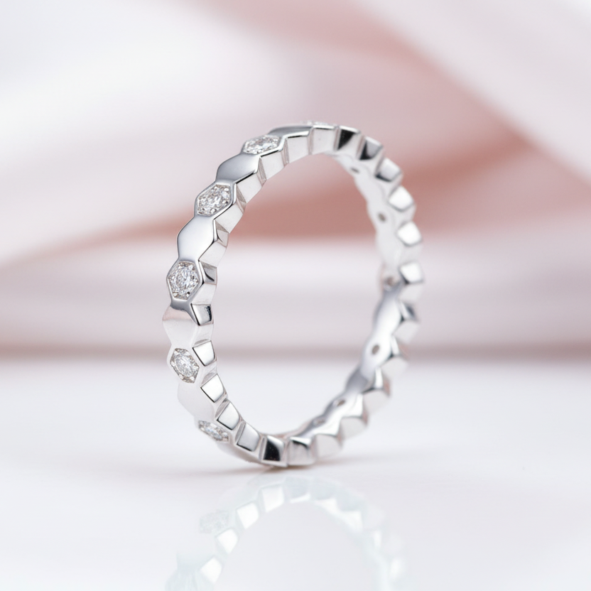 Diamond Option Paved Wedding Band-Black Diamonds New York