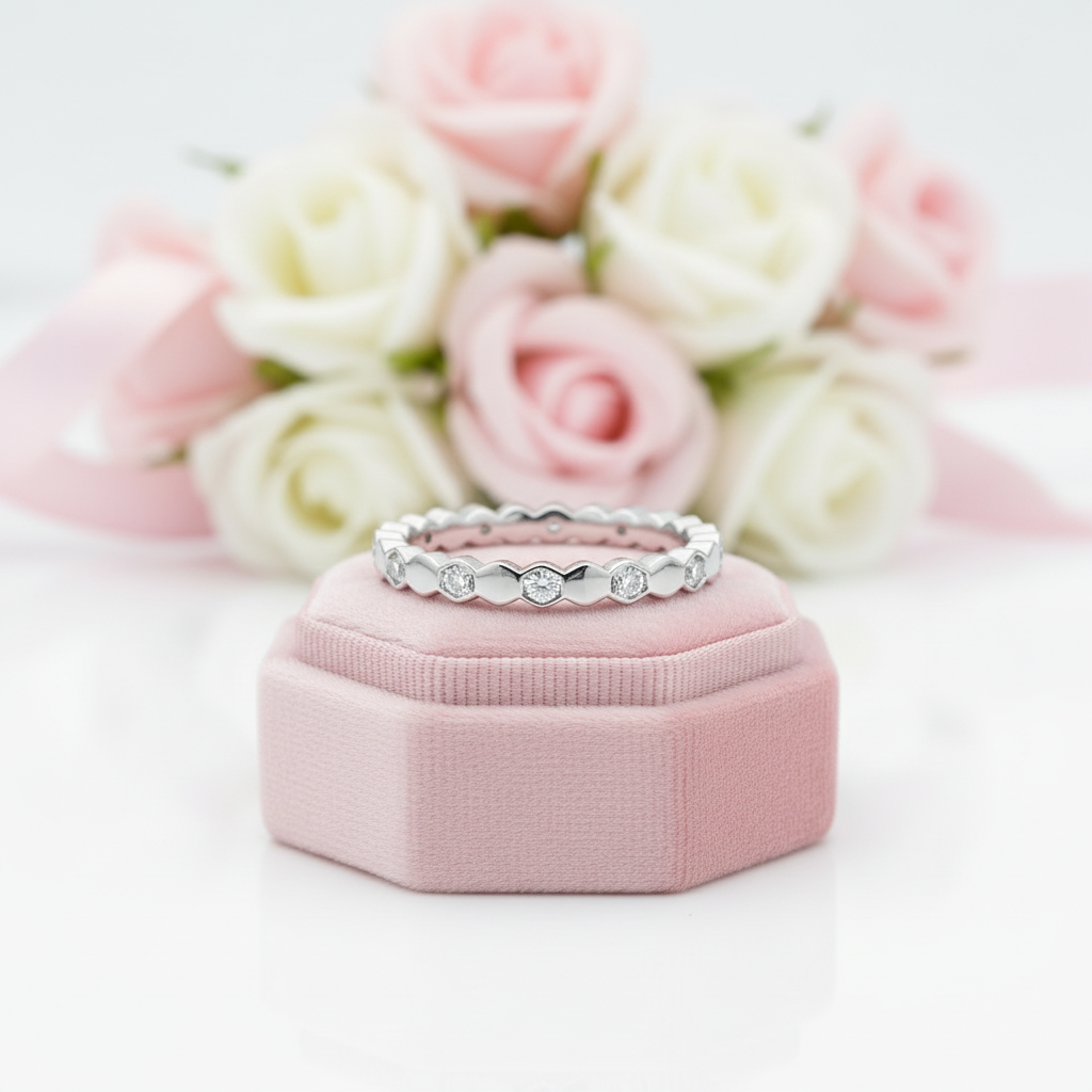 Diamond Option Paved Wedding Band-Black Diamonds New York