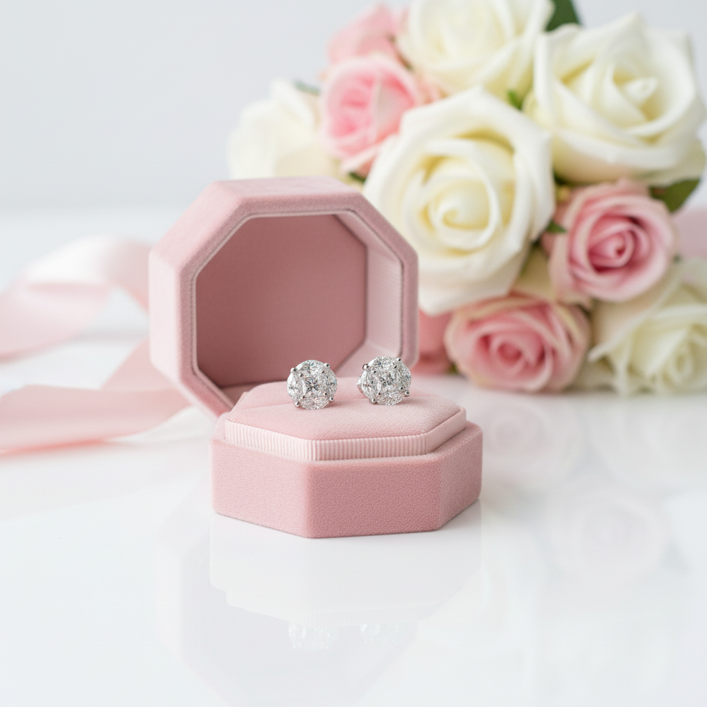 Diamond Option Stud Earrings-Black Diamonds New York