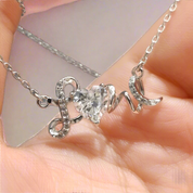 Diamond Love Shaped Pendant Necklace-Black Diamonds New York