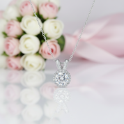 Diamond Rabbit Shape Necklace-Black Diamonds New York