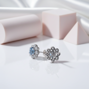 Diamond Romantic Snowflake Stud Earrings-Black Diamonds New York