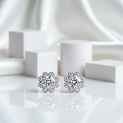 Diamond Romantic Snowflake Stud Earrings-Black Diamonds New York