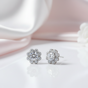 Diamond Option Romantic Snowflake Stud Earrings-Black Diamonds New York