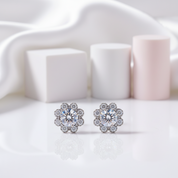 Diamond Romantic Snowflake Stud Earrings-Black Diamonds New York