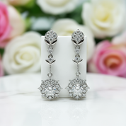 1.0 Ctw Round Cut Diamond Wheat Stud Earrings-Black Diamonds New York