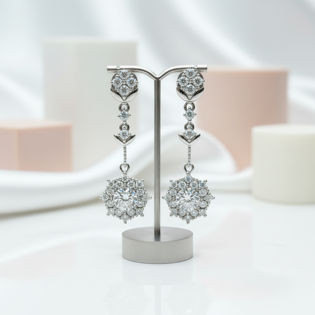 1.0 Ctw Round Cut Diamond Wheat Stud Earrings-Black Diamonds New York