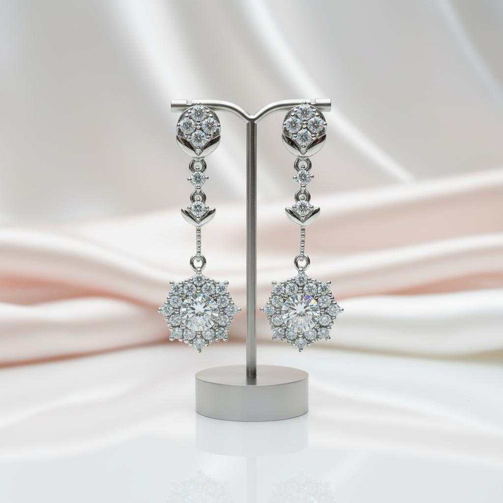 1.0 Ctw Round Cut Diamond Option Wheat Stud Earrings-Black Diamonds New York