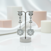 1.0 Ctw Round Cut Diamond Wheat Stud Earrings-Black Diamonds New York