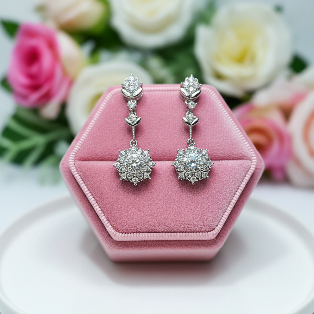 1.0 Ctw Round Cut Diamond Wheat Stud Earrings-Black Diamonds New York