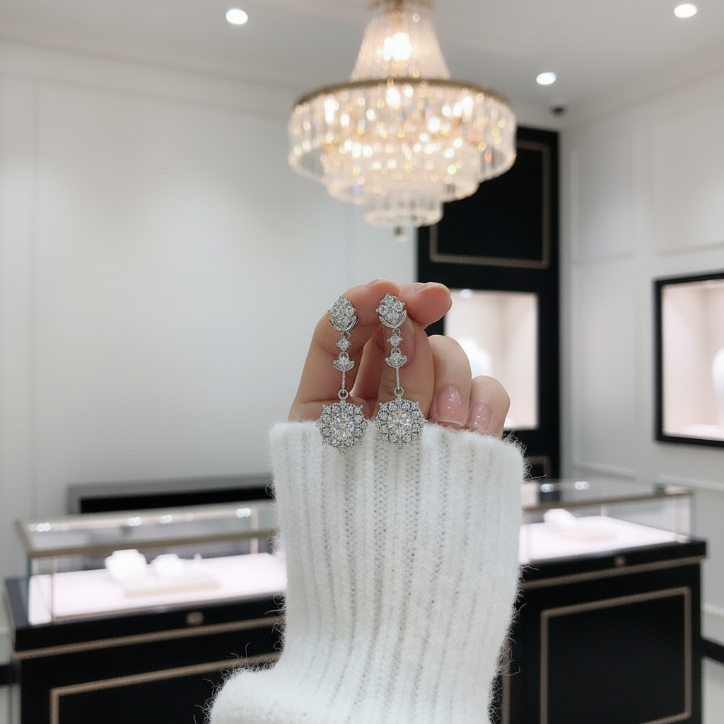 1.0 Ctw Round Cut Diamond Wheat Stud Earrings-Black Diamonds New York