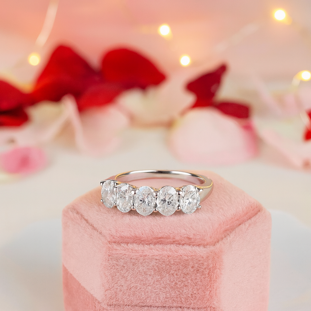 Half Eternity Oval Cut Diamond Wedding Band – Black Diamonds New York