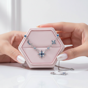 Moon & Star Link Chain Necklace-Black Diamonds New York