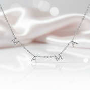 Mother's Day Mama Letter Pendant Necklace-Black Diamonds New York