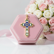 Multi Color Enamel Cross Pendant-Black Diamonds New York