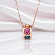 Multi Color Stone Circle Pendant Necklace-Black Diamonds New York