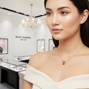 Multi Color Stone Circle Pendant Necklace-Black Diamonds New York