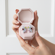 Multicolor Gemstone Stud Earrings-Black Diamonds New York