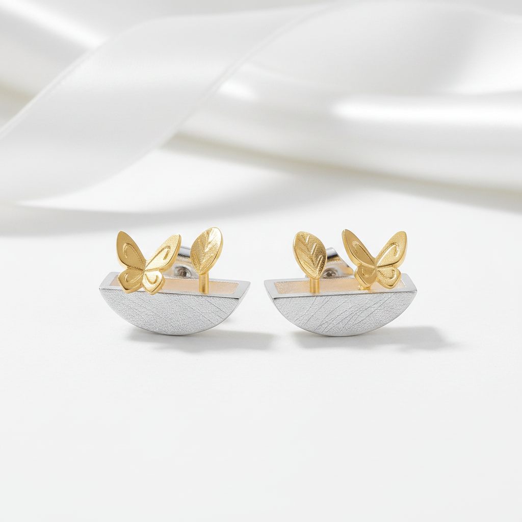 My Little Garden Stud Earrings-Black Diamonds New York