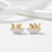 My Little Garden Stud Earrings-Black Diamonds New York