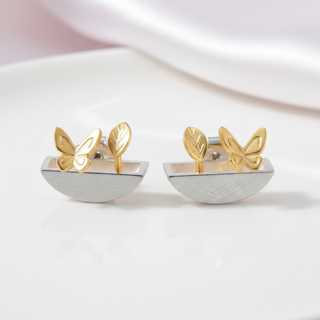 My Little Garden Stud Earrings-Black Diamonds New York