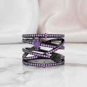 My Other Half- Limited Coffin Shape Diamond Option Rings-Black Diamonds New York